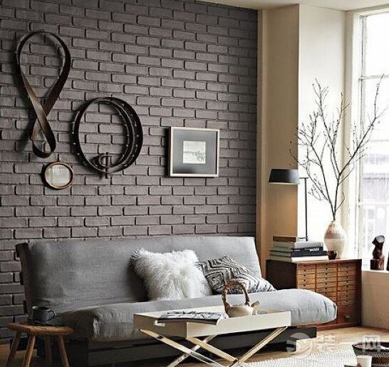 10款客厅砖面墙设计效果图 斑驳砖墙尽显陈旧韵味